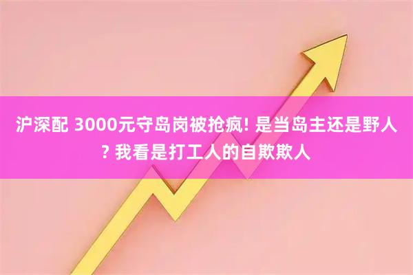 沪深配 3000元守岛岗被抢疯! 是当岛主还是野人? 我看是打工人的自欺欺人